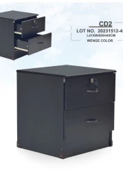 Galaxy Design Bedside Table Storage Cabinet With Lockable Drawers for Living Room, Office, Sofa Side Table GDF-1308 Color Wenge