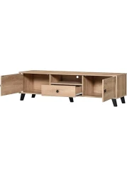 Galaxy Design Modern Multifunctional TV Table Stand GDF-TV113-150CM Storage Unit with 1 Drawers and Tow Doors Storage Shelves