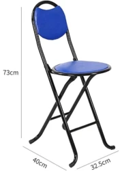 Prayer Chair with Back Support in Blue &ndash; Comfortable Folding Meditation Chair for Prayer, Meditation, and Reflection
