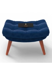 Stool for Living Room Soft Fabric Comfortable Cushion Ottoman Footrest