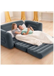 Yeasha,Inflatable Pull Out Sofa Chair Sleeper That Works As A Air Bed Mattress Twin.
