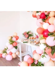 Doreen 5 Meters Transparent Soft Arch Balloon Chain Double Hole Tape Balloon Decorating Strip Kit for Arch Garland Tying Tool for Wedding Party Baby Shower Decoration (1 Roll)（GC779A）