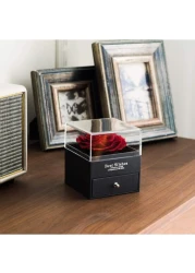 Generic Eternal Rose Gift Box, Handmade Fresh Preserved Rose Gift For Her On Birthday,Christmas,Mother's Day,Valentine's Day (Necklace Not Included)