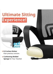 Galaxy Design Premium Office Chair Ergonomic Designed Desk Chair Mid Back Adjustable Wide Seat Mesh Chair Black Sul1435