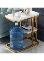 Generic Sofa Side Table, Safe Rounded Corner Design, Living Room Side Cabinet, End Table Anti-Rust Waterproof, White