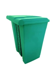 AKC Plastic Garbage Bin 68-Liter Capacity Durable Large Trash Can for Home, Office, or Commercial Use Sleek Green Design