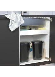 Bin With Lid Black Thanks To The Small Openings 8L