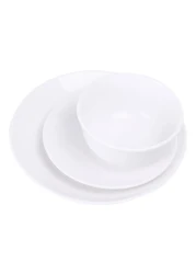 شالو طقم عشاء أبيض 18 قطعة