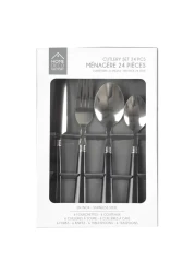Home Deco Factory M8 Coloured Inox Stainless Steel Cutlery Set 24 PCS