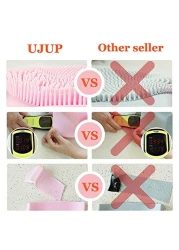 UJUP Dishwashing Gloves Rubber Scrubber: Reusable Silicone Gloves Brush Scrubber - Household Cleaning Tools Dish Washing for Kitchen Bathroom