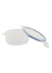Lock &amp; LockClassic Round Plastic Food Container HPL934 Clear/Blue 140ml