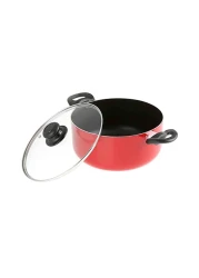 MyChoice Non-Stick Casserole With Lid Red 28cm