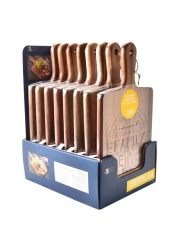 جيمس.إف لوح مجداف خشب الأكاسيا مع شاشة حريرية 32 سم