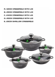 Dessini 10 Pieces Granite Cookware Set PFOA Free