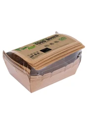Fun Green Track Kraft Paper Food Boxes Brown 180x120x50mm 5 PCS