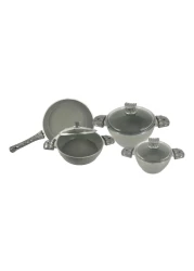 Avci Home Maker Farah Ceramic Coating Cookware Set Grey 7 PCS