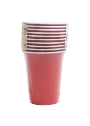 Fun Colors Biodegradable Cups Ruby Red 355ml