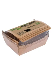 فان غرين تراك صناديق من ورق الكرافت لحفظ الطعام - بني 120 × 88 × 37 مم 5 قطع