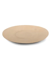 Fun Green Track Wooden Round Plates Beige 8.6inch 10 PCS