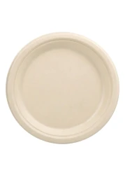 Fun Green Track Sukkar Pulp Round Plates White 9inch 10 PCS