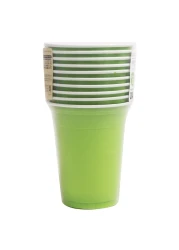 فن كولورز أكواب قابلة للتحلل، باللون الأخضر الكيوي 355 ملل