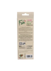 فن كولورز مجموعة أدوات مائدة قابلة للتحلل باللون الأزرق السماوي