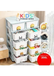 خزانة تخزين بأدراج بلاستيكية متعددة الطبقات من كوزي نيست، صندوق ألعاب متدحرج مع عجلات لصندوق حاوية المطبخ، والحمام، وغرفة المعيشة، والمكتب