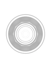 كوزمو بلاست أصيص زهور سداسي الشكل مع صينية 25 سم - أبيض