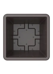 Cosmoplast Cedargrain Square Planter With Tray Dark Brown 45L