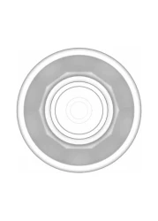 كوزموبلاست أصيص زهور سداسي الشكل مع صينية 20 سم - أبيض