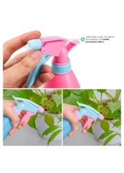1PC.- 400ml Hand Pressed Watering Bottles / Plastic Spray bottles / Flowers Water Spray Bottle Sprayer /Sprinkler Nozzle Bottles, Pink.