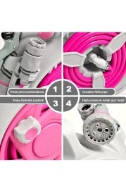 
Garden Hose Reel Rolling Hose Reel Retractable Hose Reel Compact Garden Hose Reel 7 Function Sprayer Nozzle 50FT Hideaway Hose Reel Wall Mount for Patio Cleaning and Car Washing (Green)