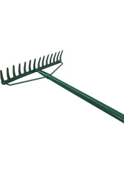Egardenkart® Garden Rake Full Metal Heavy Duty Green