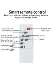 Generic 1800W Solar Street Light For Outdoor Dusk To Dawn Daylight White Flood Endurance Lamps With IP67 Waterproof For Garden Patio Garage With Remote Control