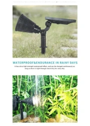 Generic 2-In-1 RGB Solar Decorative Light Lawn Lamp Outdoor Ground Spotlight For Yard Patio Lawn With 12 LED Lights