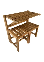 باراديسو كان مجموعة طاولة خشبية قابلة للطي