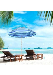 Desert Ranger Beach Umbrella UV 50+ Outdoor Portable Sunshade Umbrella with Carry Bag for Garden Beach Outdoor (1.8 M)