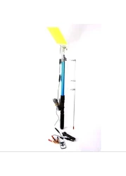 Conpex 360&deg; Light Camping Light 800W, Multifunction Outdoor LED Fishing Rod Light 5M Camping Lantern Lamp with IR Remote 3 Modes-High Power Camping Light