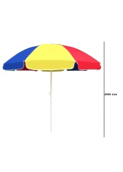 Beach Umbrella Mix Design 200CM Stylish Durable UV Protection Large Outdoor Shade for Beach Pool Picnic Camping Lightweight Easy Setup Strong Frame for Ultimate Sun Coverage