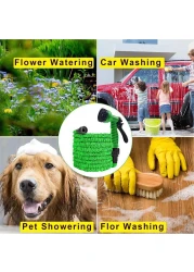Generic-75FT/23M Garden Hose Upgrade Expandable Magic Flexible Water Hose Plastic Hoses Pipe With Expandable Hose 7 Function Spray Nozzle Leak Proof To Watering 3/4
