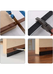 Deco Window Door Seal 15 Width X 365 Length Gate Bottom Sealing Strip Draft Stopper with Aluminium Plate Nylon Bristles for Weather Stripping Air Sound Blocking Chocolate