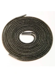 IRONLACE Unbreakable Round Bootlaces Indestructible Waterproof Fire Resistant Boot Shoe Laces 1500Pound Breaking StrengthPair Black 54Inch 32mm Diameter 1Pair