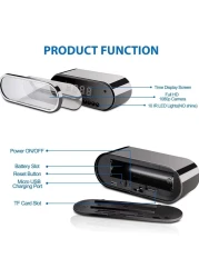 Hidden Camera Clock with HD 1080P WiFi Spy Camera Alarm Clock with Night Vision and Motion Detection Wireless Nanny Cam for Home Office Security