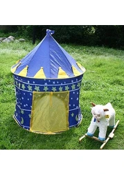 Doreen Princess Castle Play Tent with Glow in The Dark Stars, conveniently Folds in to a Carrying Case, Your Kids Will Enjoy This Foldable POP Up Blue Play Tent/House Toy for Indoor &amp; Outdoor Use（GC18