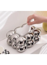 غطاء علبة مناديل سيراميكي، حامل مناديل وجه أبيض، لأحواض المغاسل والمكاتب وطاولات الحمام والديكور المنزلي، حامل مناديل ورقية أنيق للمطاعم