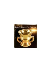 Rahalife Unique Ceramic Incense Burner Bakhoor Burner For Oud, Incense Holder Home Decor, Golden, 1 PC