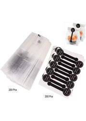 Aiwanto 200Pcs Translucent Cake Cokkie Bags Cookie Cake Chocolate Candy Snack Bags Bakery Packets