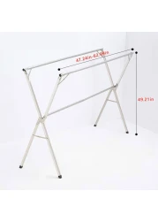 Free Installed Clothes Drying Rack Stainless Steel Foldable Rack Hanger Space Saving Retractable 47.24-62.99 inch Clothes Rack Adjustable Clothes Hanger Rolling Rack
