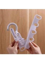 Aiwanto 5 Hole Folding Hanger Storage Wall Mounted Drying Clothes Rack Outdoor Cloth Storage Rack