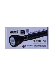 Sandford Rechargeable 2SC Flashlight With Battery Black
